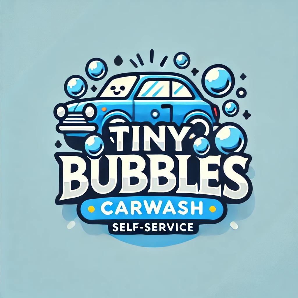 Tiny Bubbles Laundry Carwash Logo