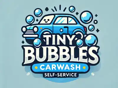 Tiny Bubbles Laundry Carwash Logo